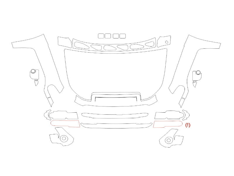 Formatki PPF do karoserii Toyota FJ Cruiser (2021) – zestaw