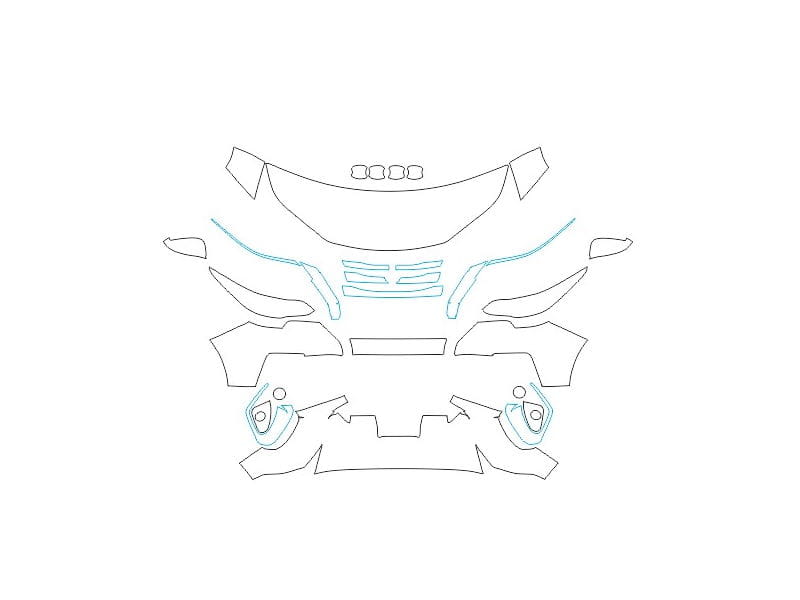 Formatki PPF do karoserii Toyota Fortuner (2017) – zestaw