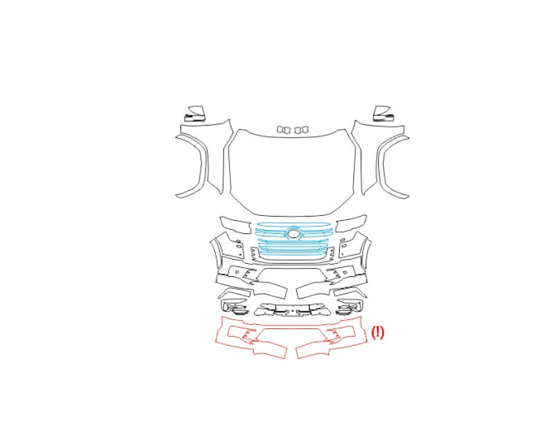Formatki PPF do karoserii Toyota Land Cruiser 300 (2021) GRX Modelista – zestaw