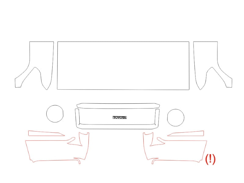 Formatki PPF do karoserii Toyota Land Cruiser 70 (2022) Wagon – zestaw