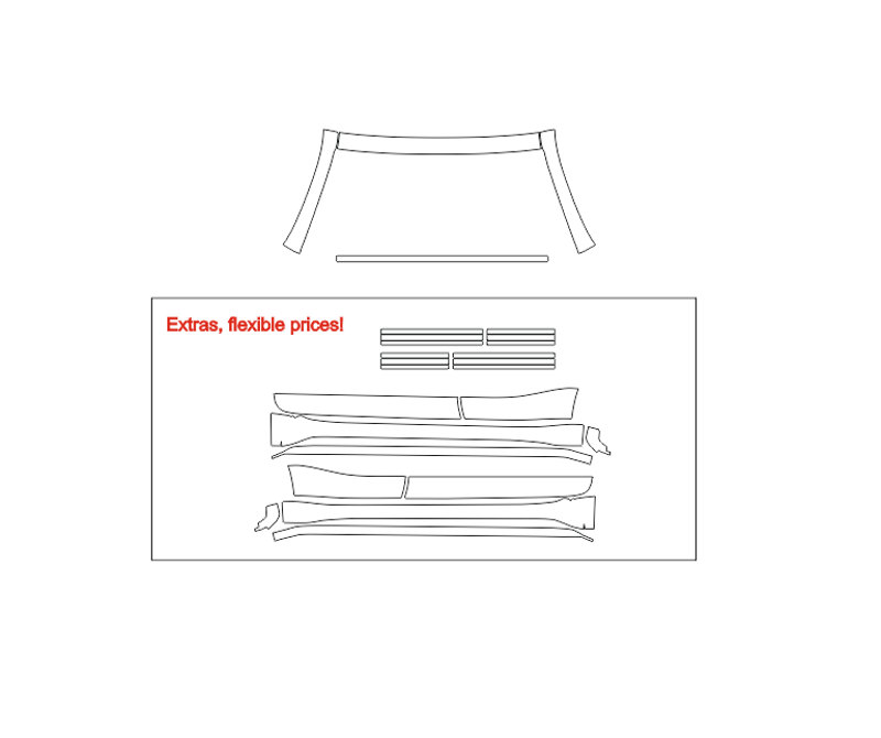 Formatki PPF do karoserii Toyota Land Cruiser Prado 150 (2018) Lounge – zestaw