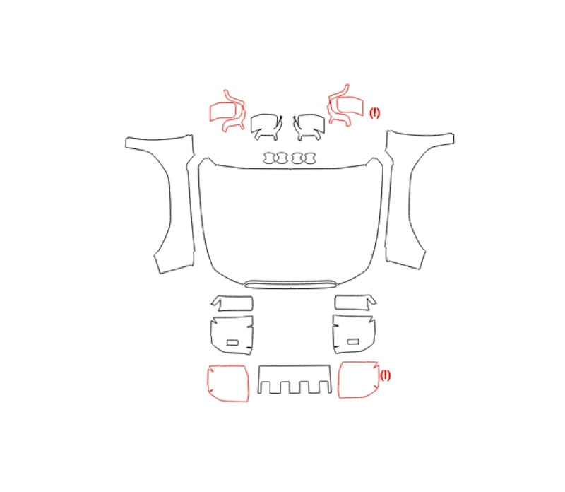 Formatki PPF do karoserii Toyota Land Cruiser Prado 250 (2024) – zestaw