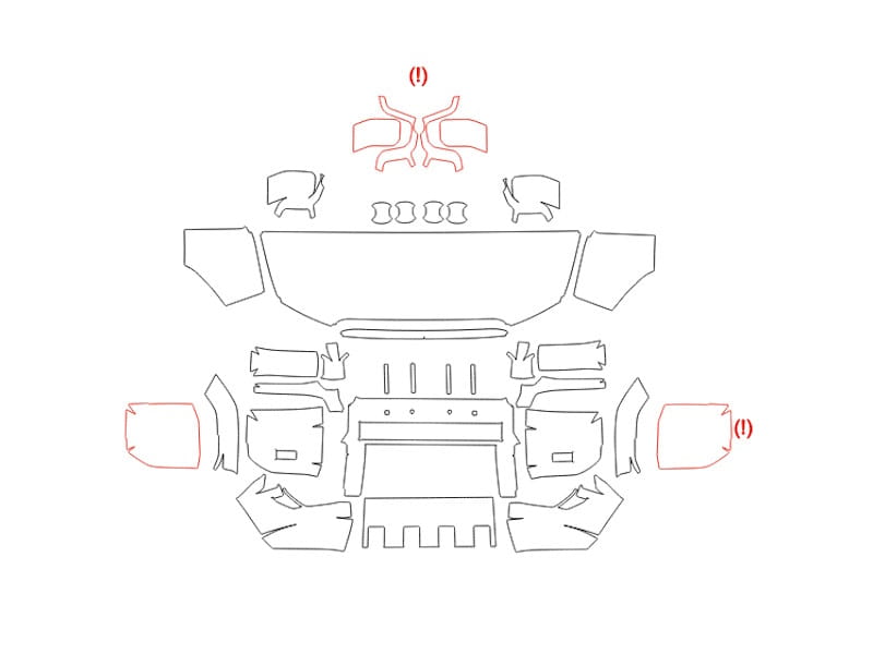 Formatki PPF do karoserii Toyota Land Cruiser Prado 250 (2024) Kakadu – zestaw