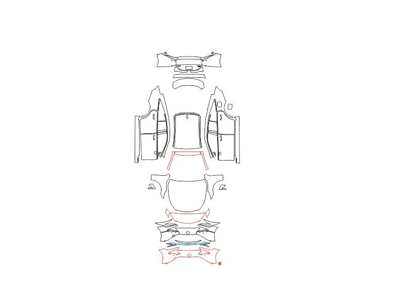 Formatki PPF do karoserii Toyota Mirai (2021) – zestaw
