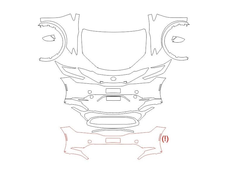 Formatki PPF do karoserii Toyota Prius (2023) – zestaw