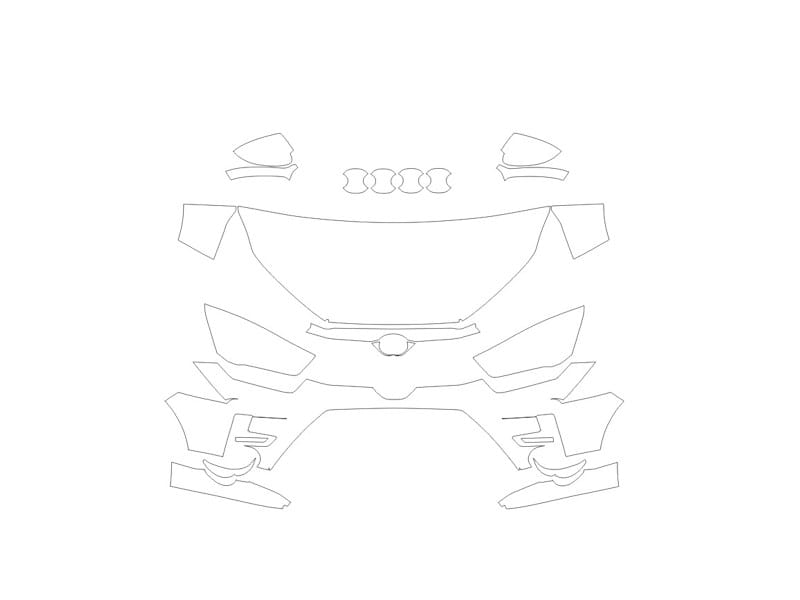 Formatki PPF do karoserii Toyota Raize (2023) – zestaw