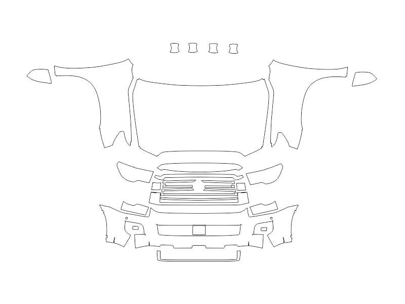 Formatki PPF do karoserii Toyota Sequoia (2017) Limited – zestaw