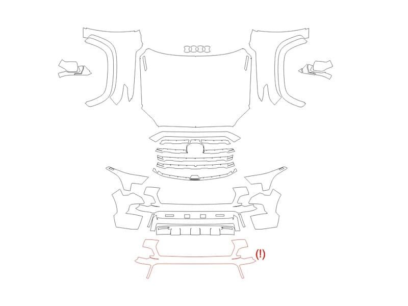 Formatki PPF do karoserii Toyota Sequoia (2023) Limited – zestaw
