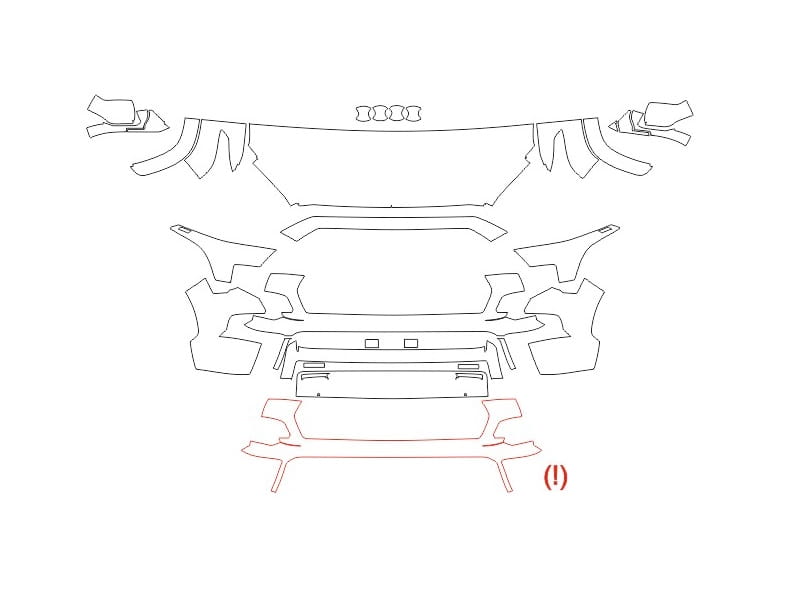 Formatki PPF do karoserii Toyota Sequoia (2023) TRD Pro – zestaw
