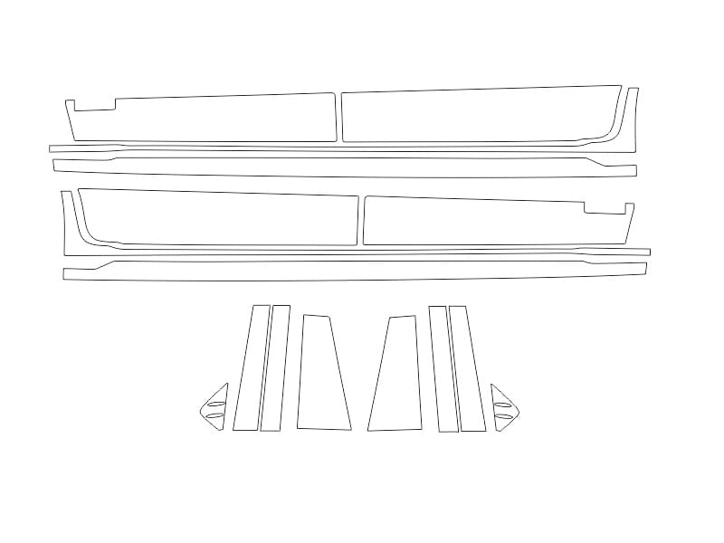 Formatki PPF do karoserii Toyota Sienna (2021) XSE – zestaw
