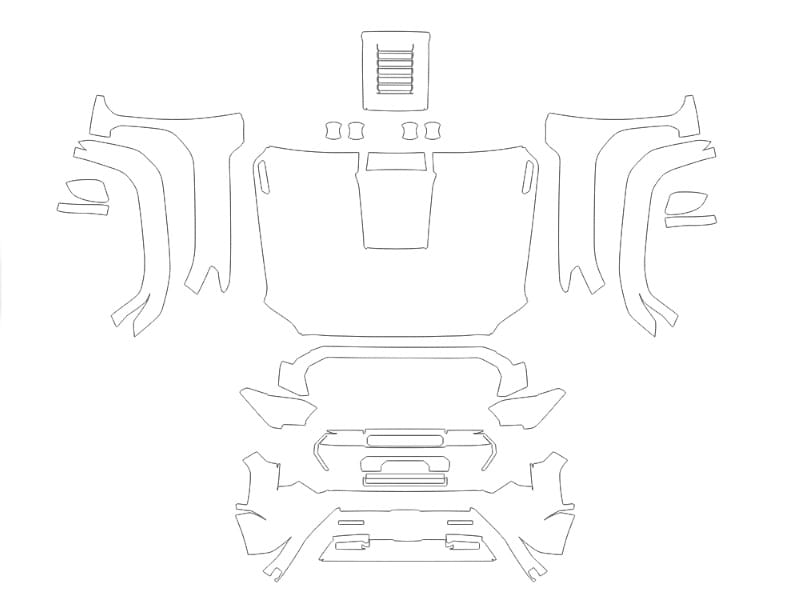 Formatki PPF do karoserii Toyota Tacoma (2024) TRD Pro Double Cab – zestaw