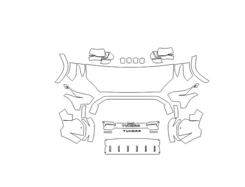 Formatki PPF do karoserii Toyota Tundra (2022) Capstone – zestaw