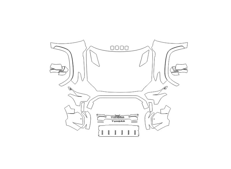 Formatki PPF do karoserii Toyota Tundra (2022) Capstone – zestaw