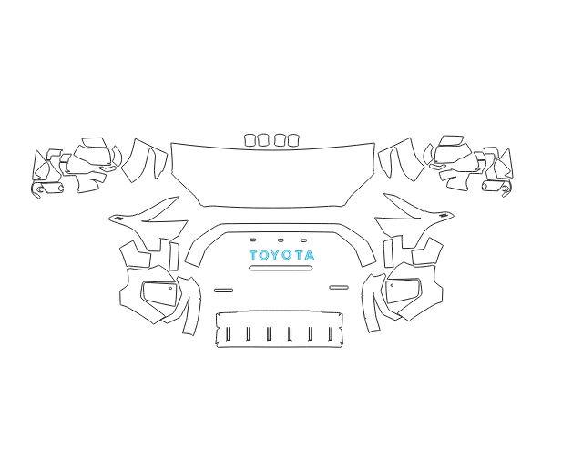 Formatki PPF do karoserii Toyota Tundra (2022) TRD – zestaw