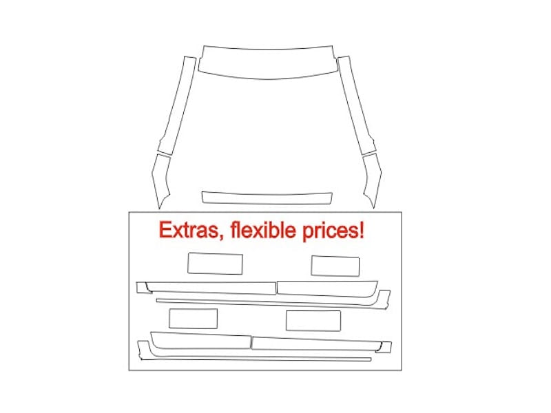 Formatki PPF do karoserii Toyota Veloz (2022) – zestaw