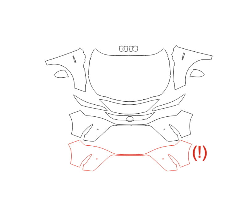 Formatki PPF do karoserii Toyota Venza (2021) – zestaw
