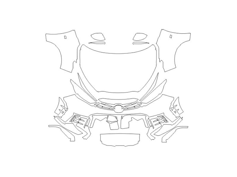 Formatki PPF do karoserii Toyota Yaris (2024) GR – zestaw