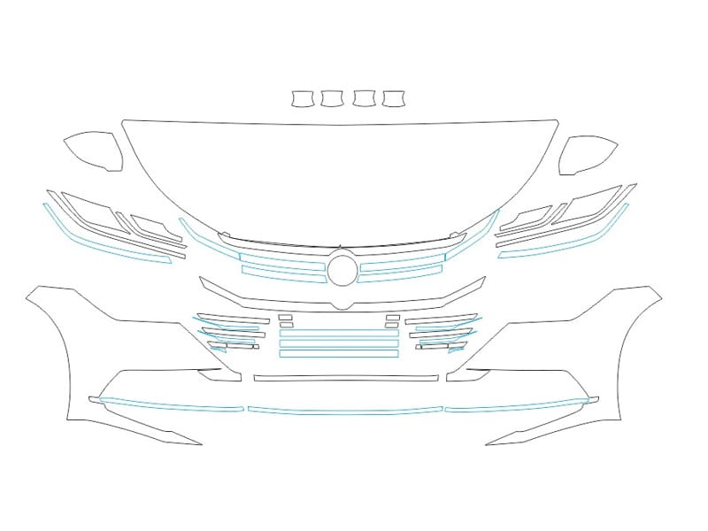 Formatki PPF do karoserii Volkswagen Arteon (2017) Elegance – zestaw