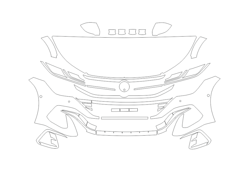 Formatki PPF do karoserii Volkswagen Arteon (2021) R-Line – zestaw