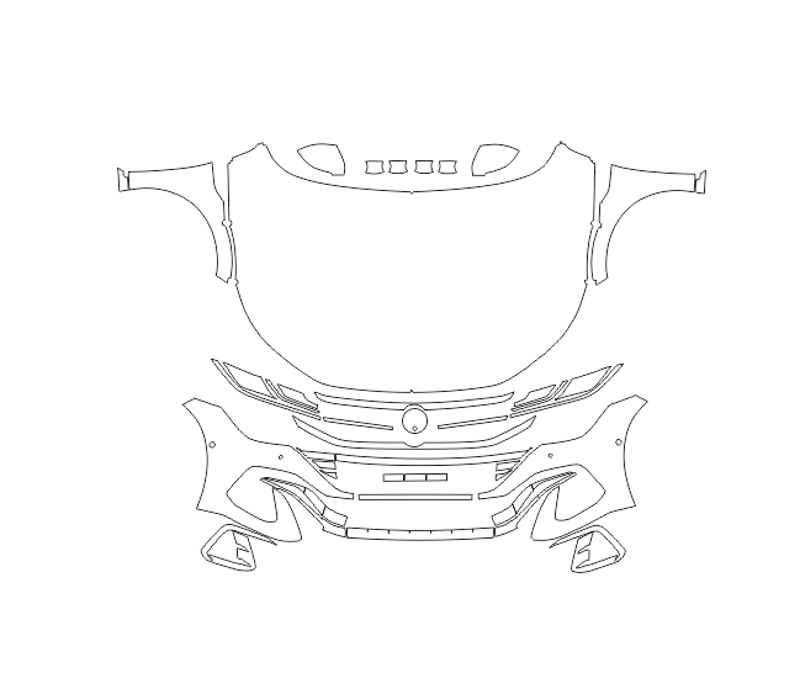 Formatki PPF do karoserii Volkswagen Arteon (2021) R-Line – zestaw