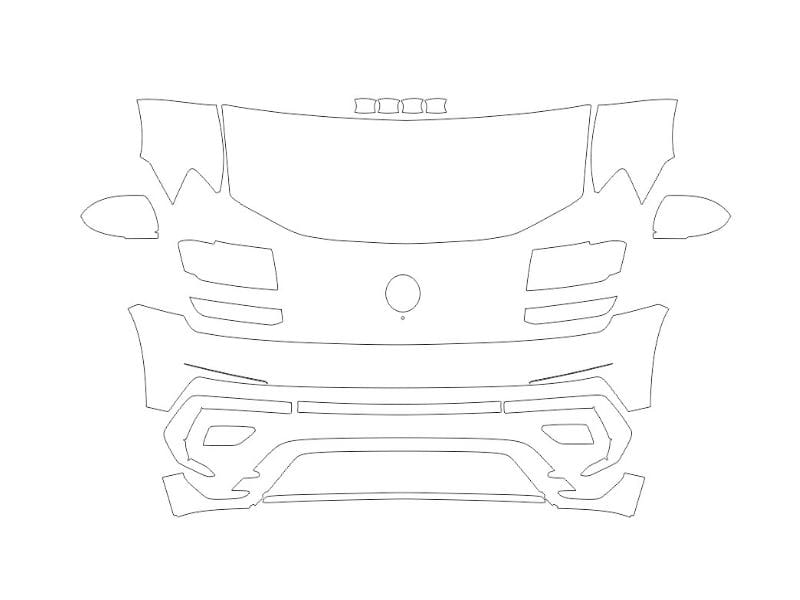Formatki PPF do karoserii Volkswagen Atlas (2018) r-line – zestaw