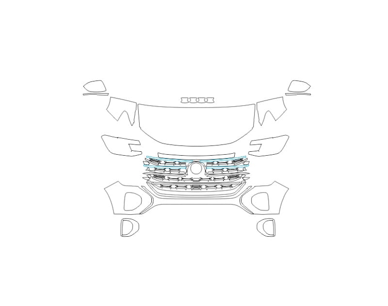 Formatki PPF do karoserii Volkswagen Atlas (2023) SEL – zestaw