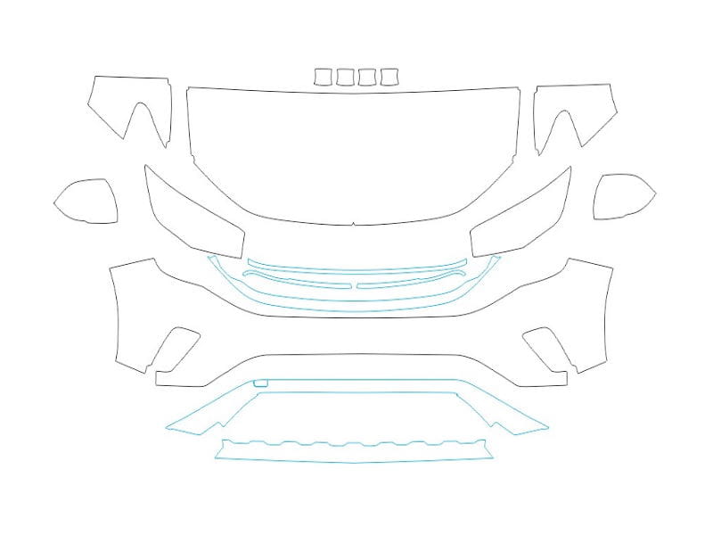 Formatki PPF do karoserii Volkswagen Atlas Cross Sport (2021) – zestaw