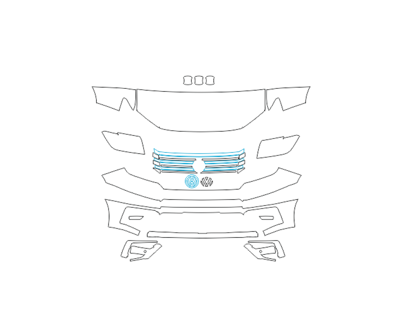 Formatki PPF do karoserii Volkswagen e-Crafter (2016) – zestaw