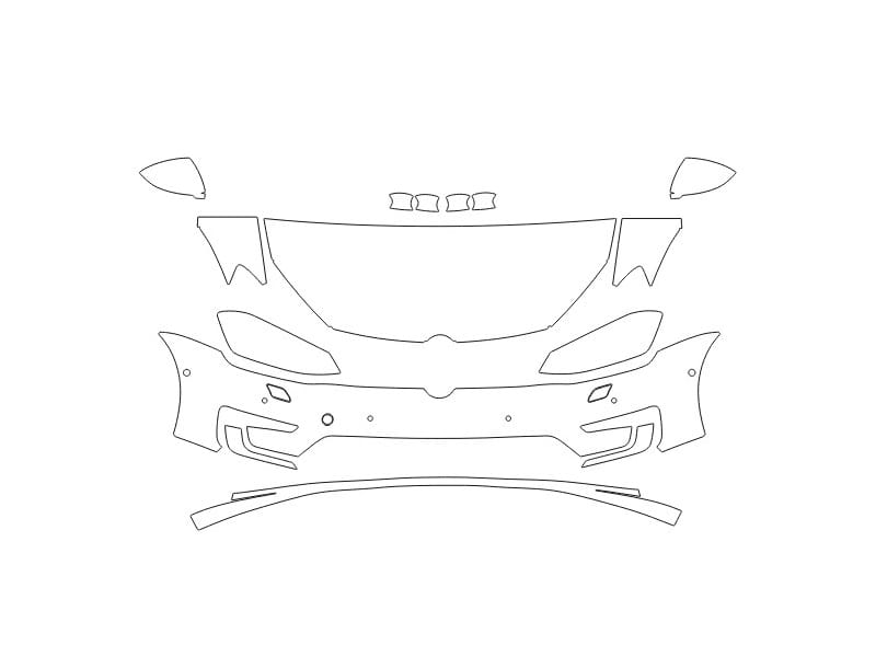 Formatki PPF do karoserii Volkswagen e-Golf (2017) – zestaw