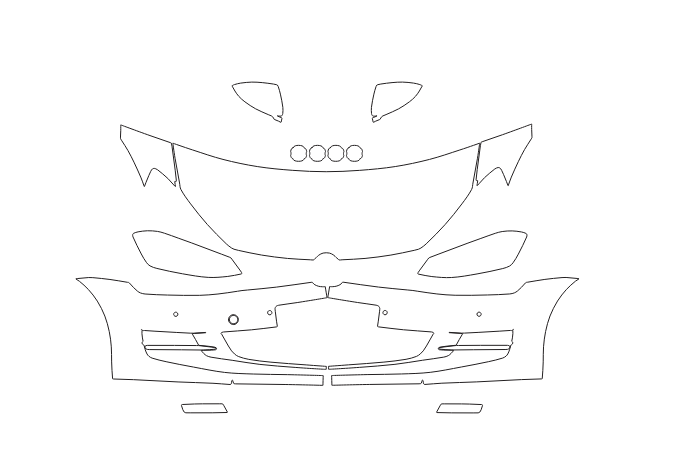 Formatki PPF do karoserii Volkswagen Golf (2013) – zestaw
