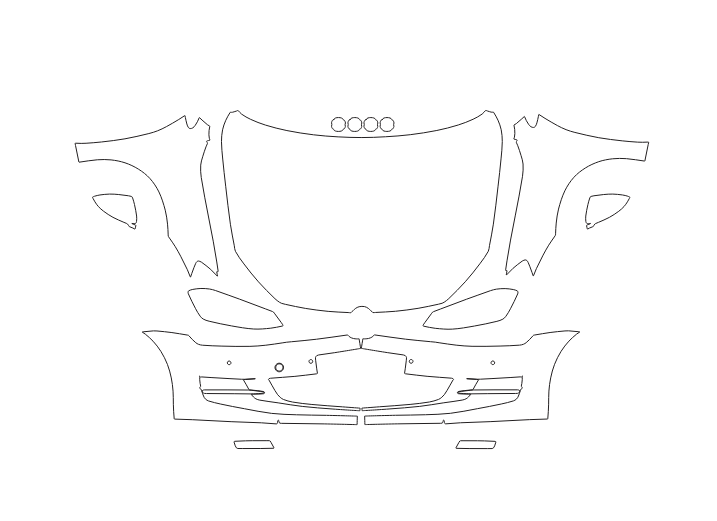 Formatki PPF do karoserii Volkswagen Golf (2013) – zestaw