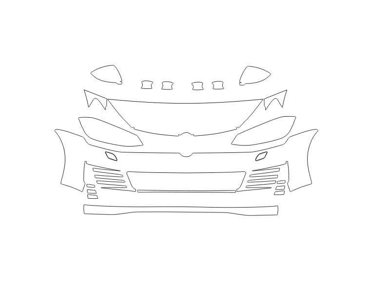 Formatki PPF do karoserii Volkswagen Golf (2015) GTI – zestaw