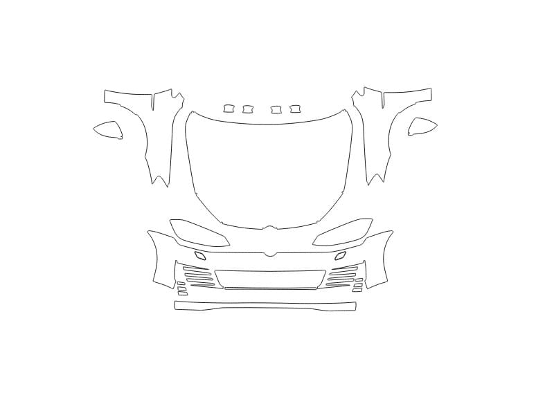 Formatki PPF do karoserii Volkswagen Golf (2015) GTI – zestaw
