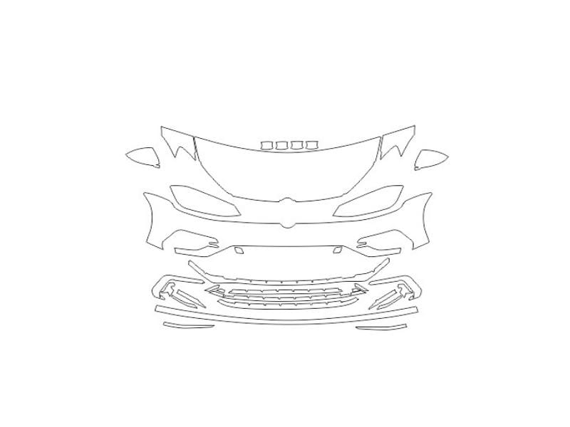 Formatki PPF do karoserii Volkswagen Golf (2018) R – zestaw