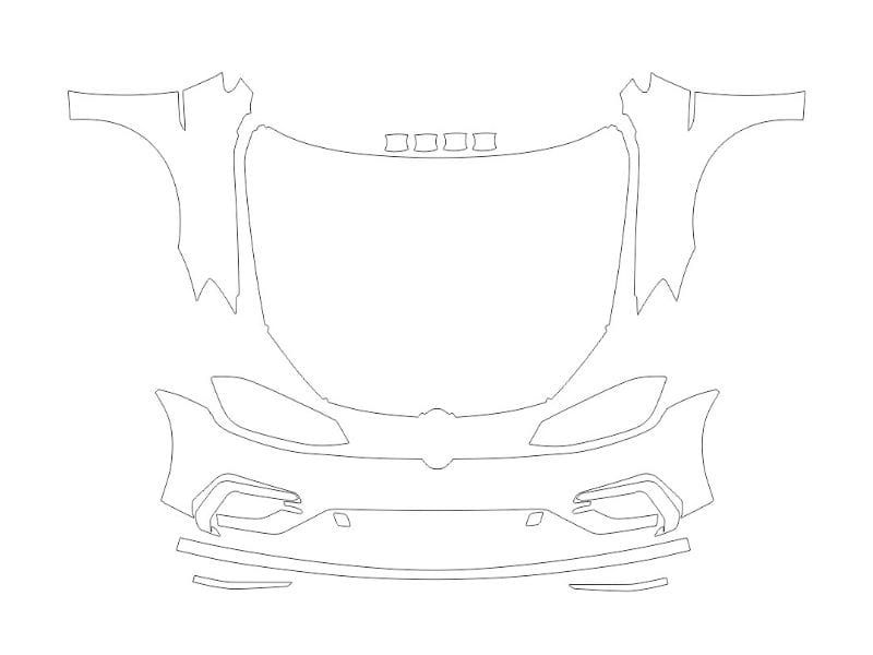 Formatki PPF do karoserii Volkswagen Golf (2018) R-Line – zestaw