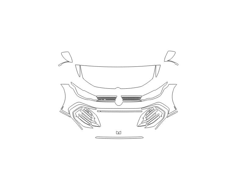 Formatki PPF do karoserii Volkswagen Golf (2024) R-Line Hatchback – zestaw