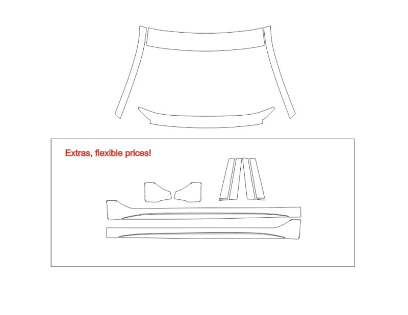 Formatki PPF do karoserii Volkswagen Golf R (2022) – zestaw