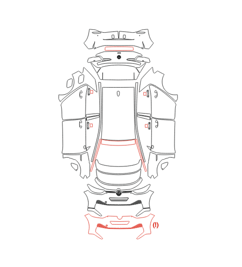 Formatki PPF do karoserii Volkswagen ID.3 (2020) – zestaw