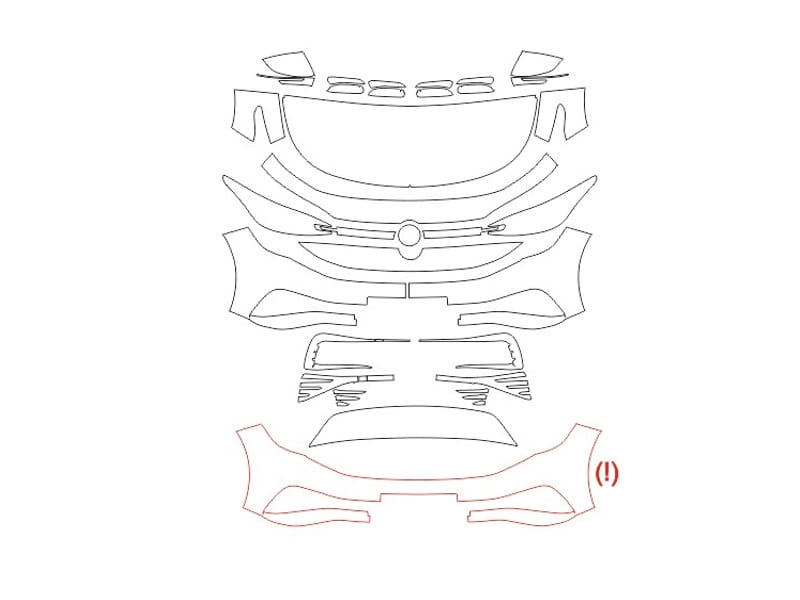 Formatki PPF do karoserii Volkswagen ID.4 (2021) X – zestaw
