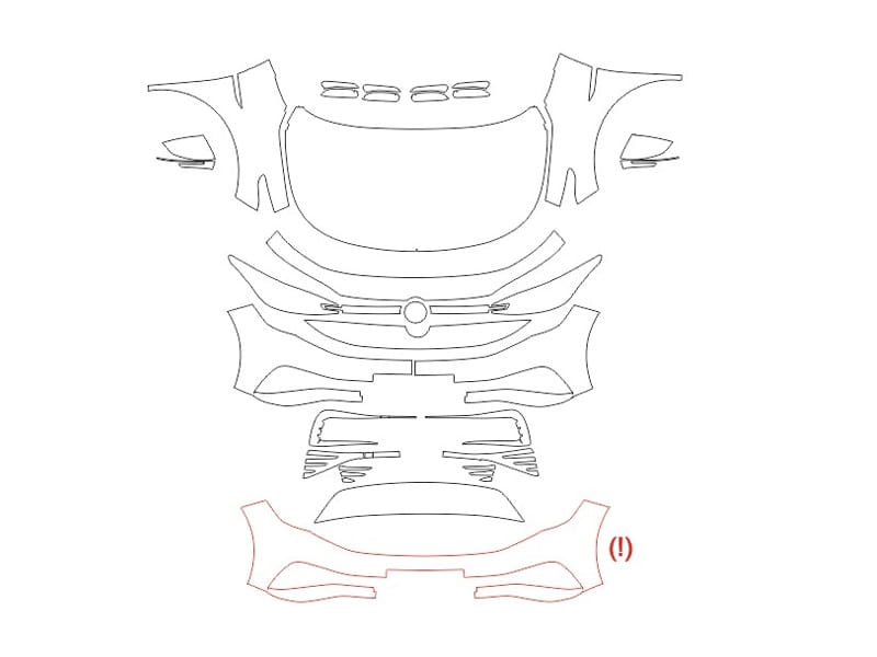 Formatki PPF do karoserii Volkswagen ID.4 (2021) X – zestaw