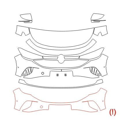 Formatki PPF do karoserii Volkswagen ID.5 (2024) GTX – zestaw