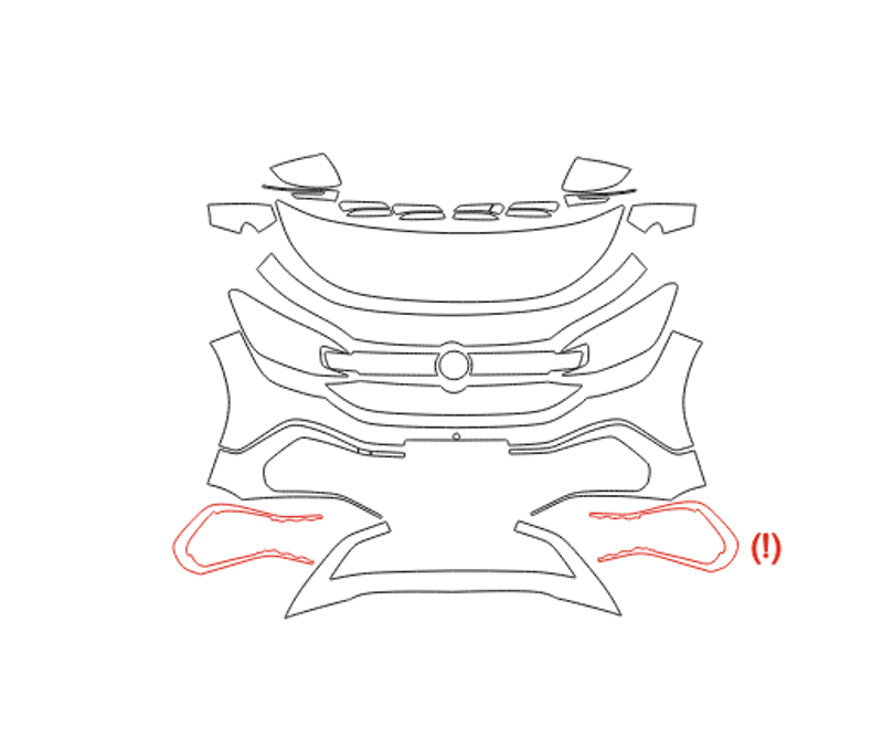 Formatki PPF do karoserii Volkswagen ID.6 (2021) CROZZ – zestaw