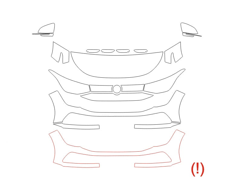 Formatki PPF do karoserii Volkswagen ID.6 (2021) X – zestaw