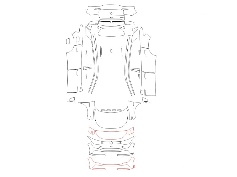 Formatki PPF do karoserii Volkswagen ID.6 (2021) X – zestaw
