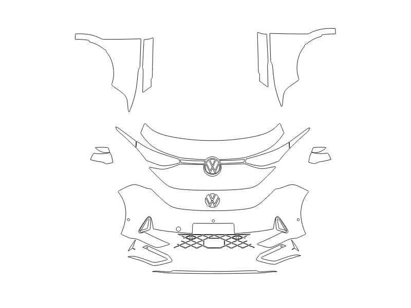 Formatki PPF do karoserii Volkswagen ID.Buzz (2026) GTX – zestaw