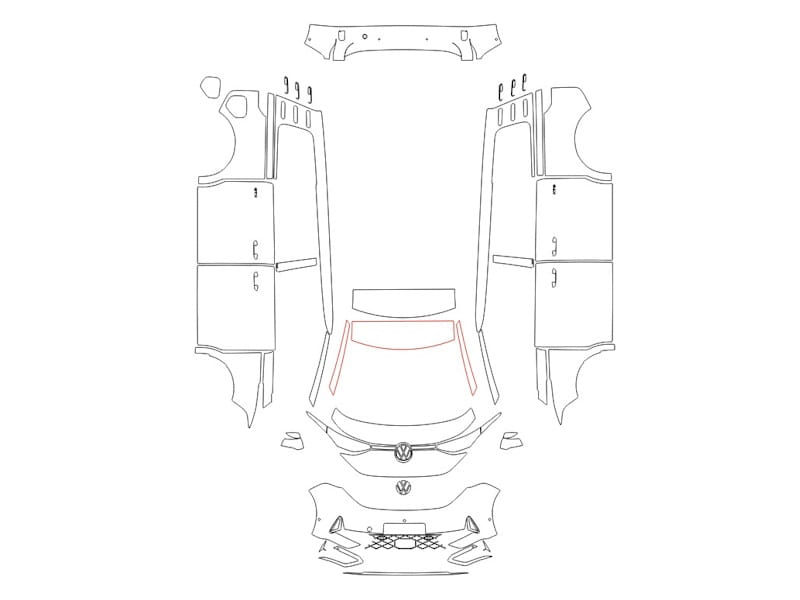 Formatki PPF do karoserii Volkswagen ID.Buzz (2026) GTX – zestaw