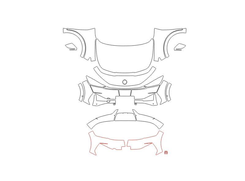 Formatki PPF do karoserii Volkswagen ID.UNYX (2024) China – zestaw