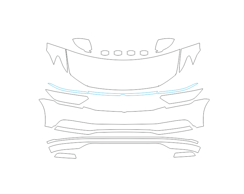 Formatki PPF do karoserii Volkswagen Passat (2015) – zestaw