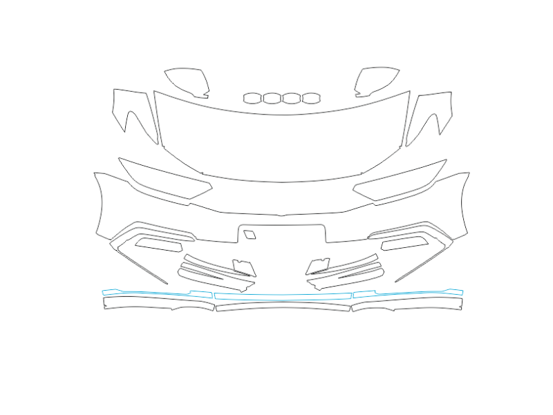 Formatki PPF do karoserii Volkswagen Passat (2016) R-line – zestaw