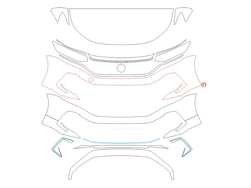 Formatki PPF do karoserii Volkswagen Passat (2024) China – zestaw